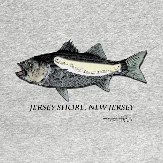 Jersey Shore Surf casting by Hook Ink